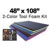 5S Supplies Tool Box Foam Insert 2 Color 4FT x 9FT Black Top / Yellow Bottom TSF-48108-BLKY